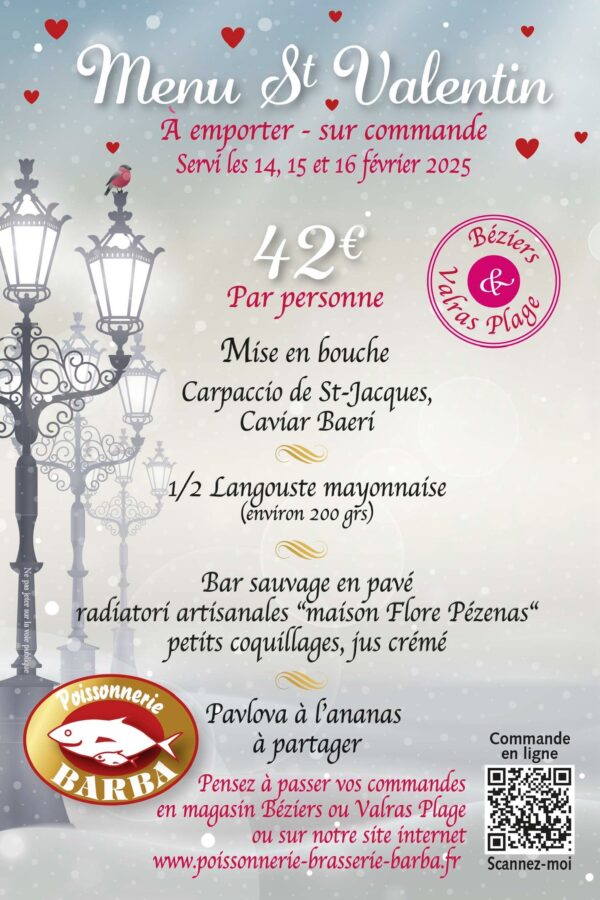 Menu St Valentin